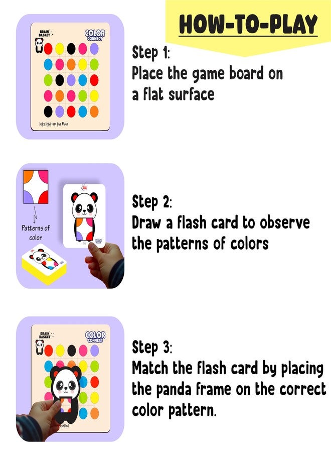 BRAIN BASKET Color Connect - Color Matching Game, Mind Games for Kids and Toddlers, Flashcards Color Sequence Travel Game, Fun Educational Puzzle for Ages 2 to 8 Years| Puzzle & Scrabble Game for Kids - Image 5